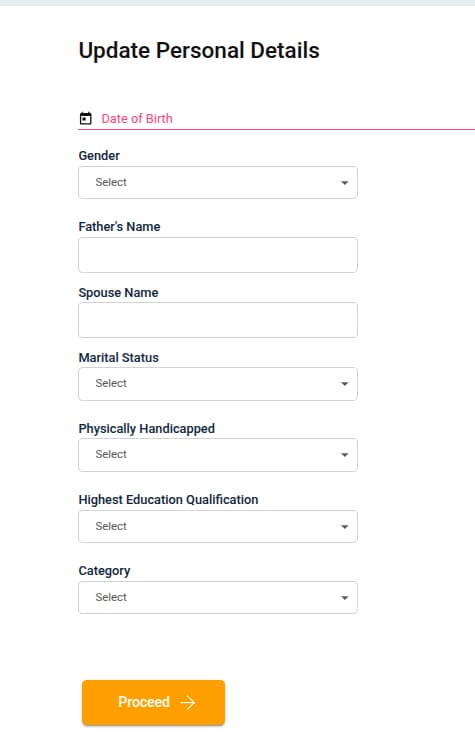 Update Personal Details