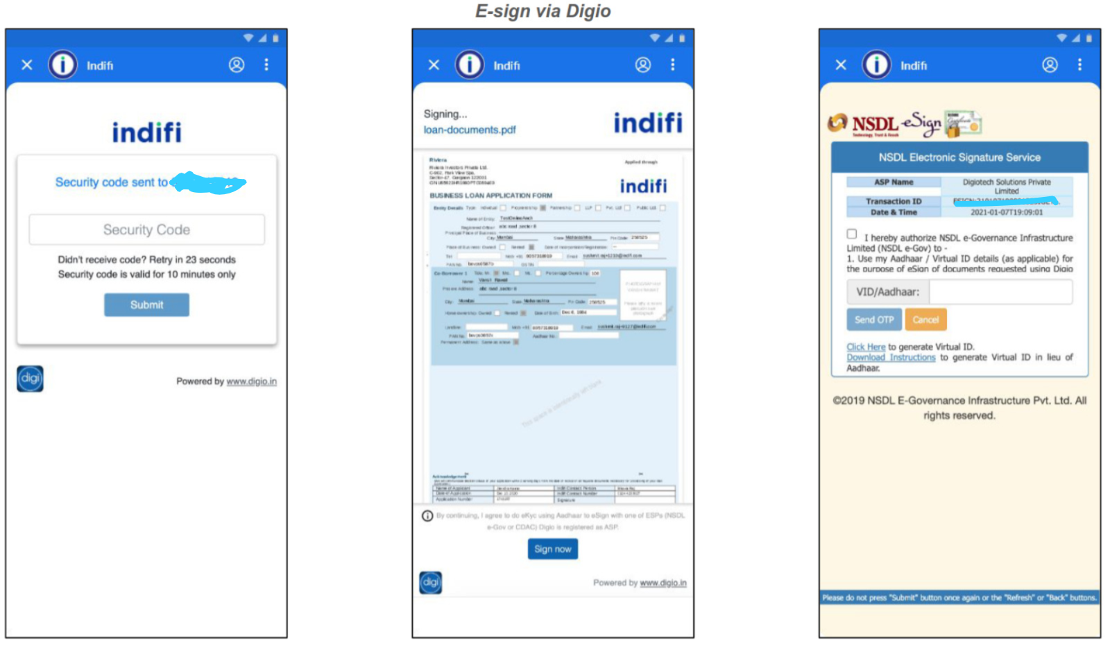 Aadhaar Verificaiton Screenshot