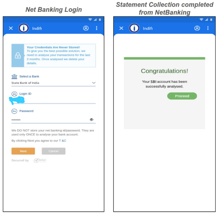 Netbanking Screenshot