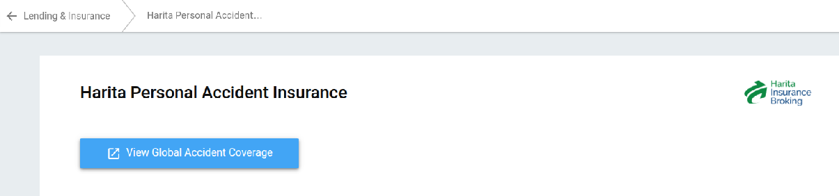 View Global Accident Coverage Page Redirection Option