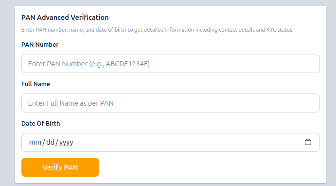 PAN Advanced Verification Form