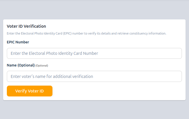 Voter ID Verification UI