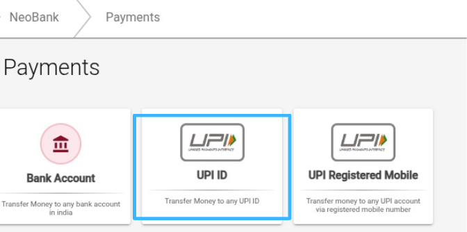 UPI VPA Option 